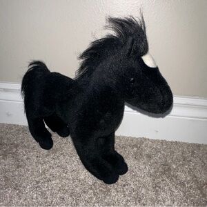 Douglas Cuddle Toys Horse 10” Plush 2014 Black White Star #4652